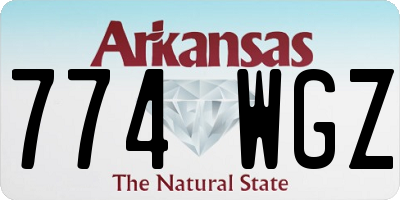 AR license plate 774WGZ