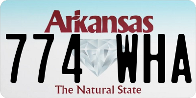 AR license plate 774WHA