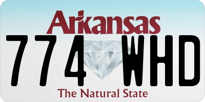 AR license plate 774WHD