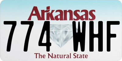 AR license plate 774WHF