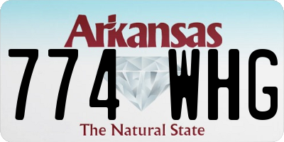 AR license plate 774WHG