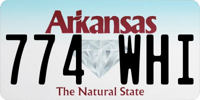 AR license plate 774WHI