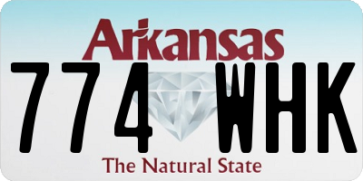 AR license plate 774WHK