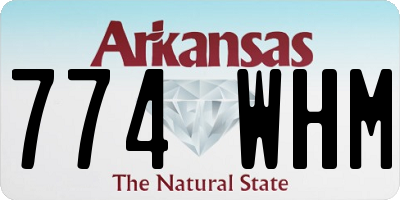 AR license plate 774WHM