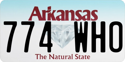 AR license plate 774WHO