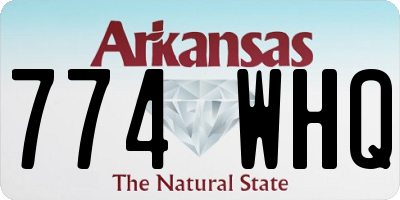 AR license plate 774WHQ