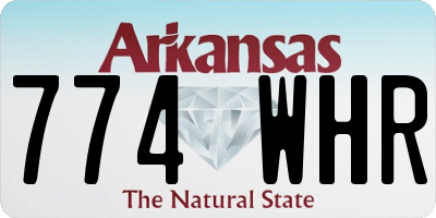 AR license plate 774WHR