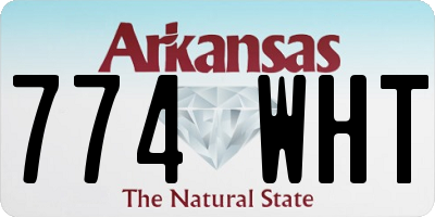 AR license plate 774WHT