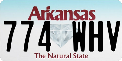 AR license plate 774WHV