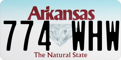 AR license plate 774WHW