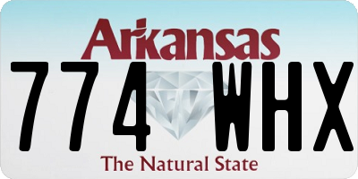 AR license plate 774WHX