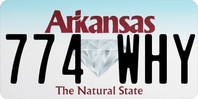 AR license plate 774WHY