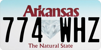 AR license plate 774WHZ