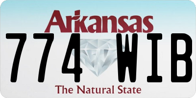 AR license plate 774WIB