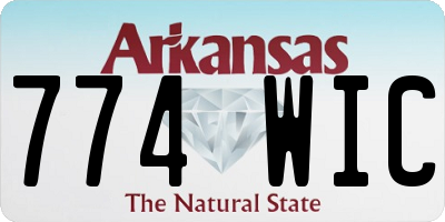 AR license plate 774WIC