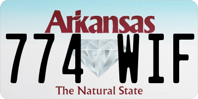 AR license plate 774WIF