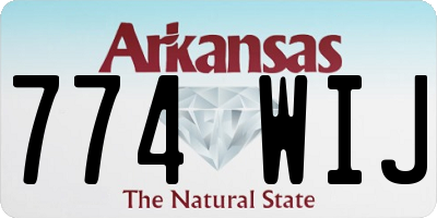 AR license plate 774WIJ