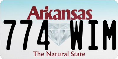AR license plate 774WIM