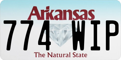 AR license plate 774WIP