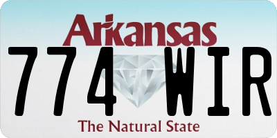 AR license plate 774WIR