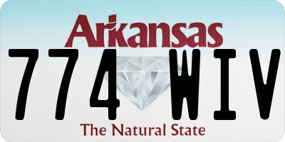 AR license plate 774WIV
