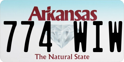 AR license plate 774WIW