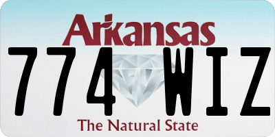 AR license plate 774WIZ