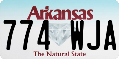 AR license plate 774WJA