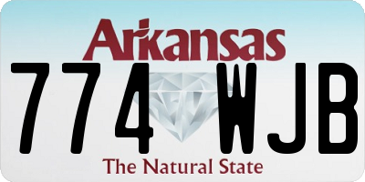 AR license plate 774WJB