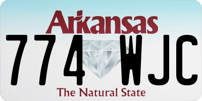AR license plate 774WJC