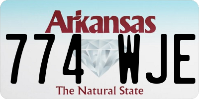 AR license plate 774WJE