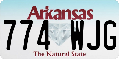AR license plate 774WJG
