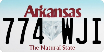 AR license plate 774WJI