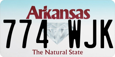 AR license plate 774WJK
