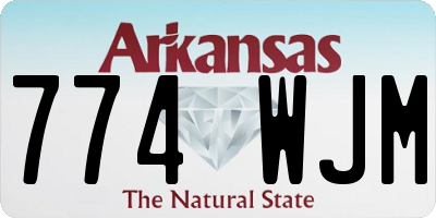 AR license plate 774WJM