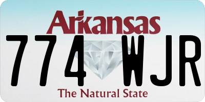 AR license plate 774WJR