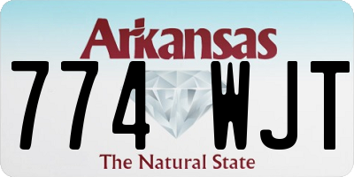 AR license plate 774WJT