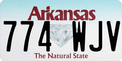 AR license plate 774WJV