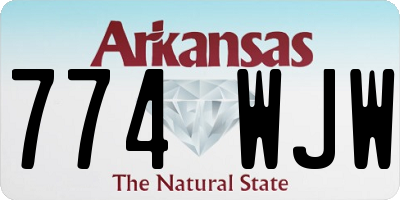 AR license plate 774WJW