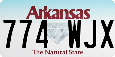 AR license plate 774WJX