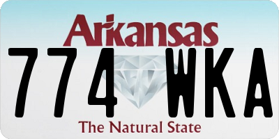AR license plate 774WKA