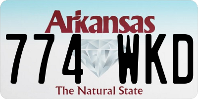 AR license plate 774WKD