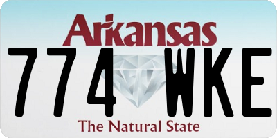 AR license plate 774WKE