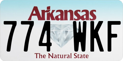 AR license plate 774WKF
