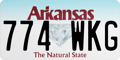 AR license plate 774WKG