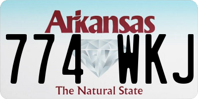 AR license plate 774WKJ