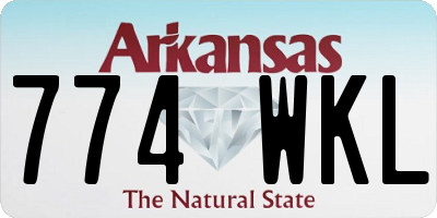 AR license plate 774WKL