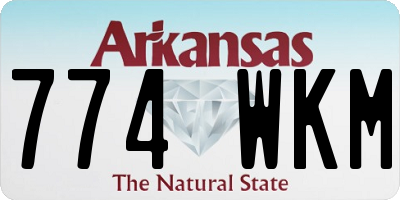 AR license plate 774WKM
