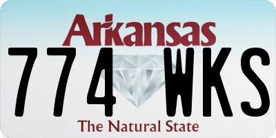 AR license plate 774WKS