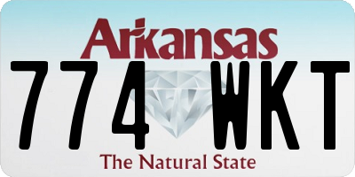 AR license plate 774WKT